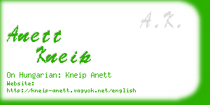 anett kneip business card